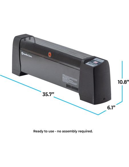 Calefactor de Zócalo Comfort Zone CZ650B 1500W Digital Negro