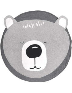 Alfombra de Juego Redonda Apioiqa 90 cm Algodón Suave Animales 2