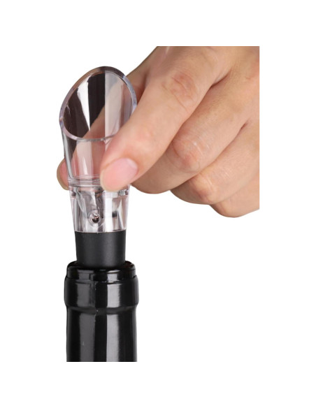 Abrebotellas de aire Hansengter + 2 vertedores de vino negro