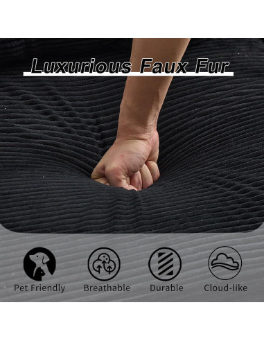 Sofá Cama Plegable ETCZOYE Individual Negro 100x75 cm