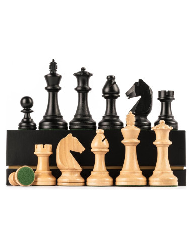Piezas de Ajedrez A&A Staunton Madera Triple Peso 9.5cm