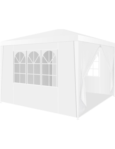 Carpa Canopy HOTEEL 3x3m Blanca Impermeable con Paredes Removibles