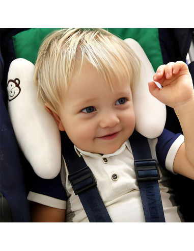 Almohada de Viaje Rosa para Bebés TRYUTRY - Soporte Cabeza y Cuello