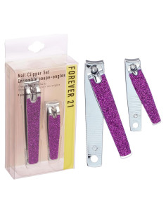 Juego de Cortauñas Forever 21 - 2 Piezas Purpurina