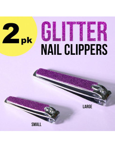 Juego de Cortauñas Forever 21 - 2 Piezas Purpurina 2