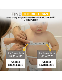 Faja de Envolver para Bebés Anna & Eve - Algodón 100% - Tamaño Pequeño Aqua 2