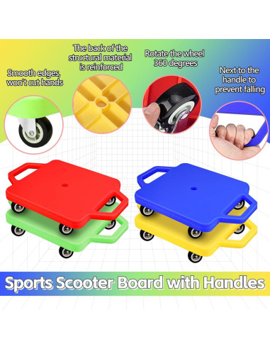 4 Tablas de Scooter Deportivo SUNYIWJIE para Niños - Colores Variados