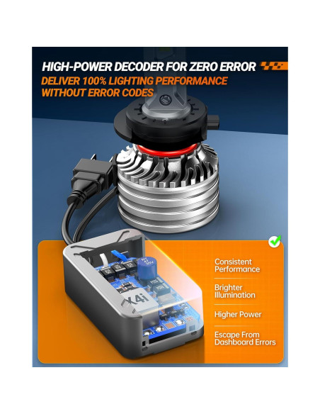 Bombillas de Niebla H7 SEALIGHT X4I 55000LM 6500K Blanco Frío