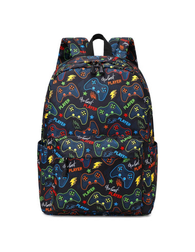 Mochila Escolar para Niños Negro 20L con Compartimento para Laptop