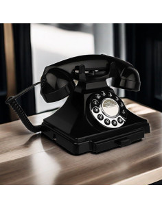 Teléfono Vintage con Cable Artisam 1929S Negro para Oficina 2