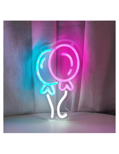 Letrero de Neón LED Globo SIGNVIA 28x17 cm Decoración