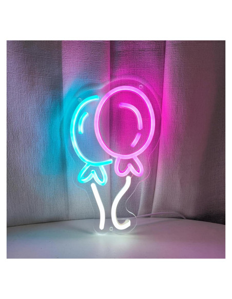 Letrero de Neón LED Globo SIGNVIA 28x17 cm Decoración