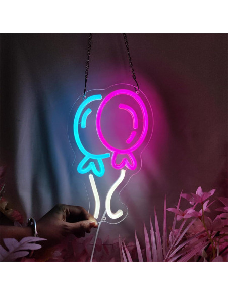 Letrero de Neón LED Globo SIGNVIA 28x17 cm Decoración