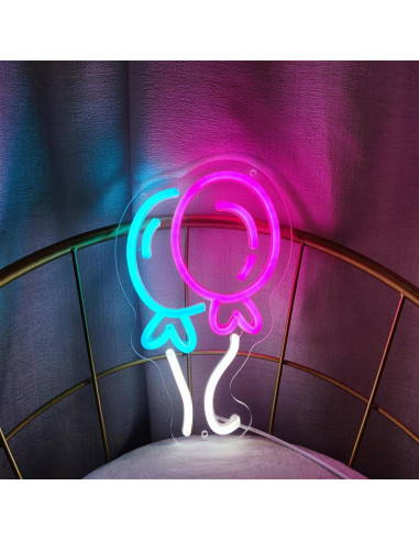 Letrero de Neón LED Globo SIGNVIA 28x17 cm Decoración