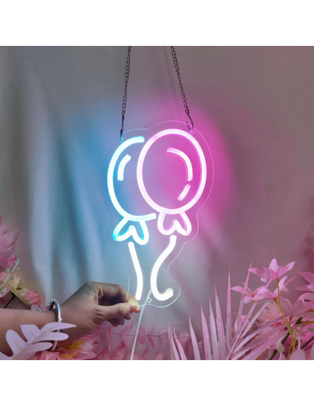 Letrero de Neón LED Globo SIGNVIA 28x17 cm Decoración