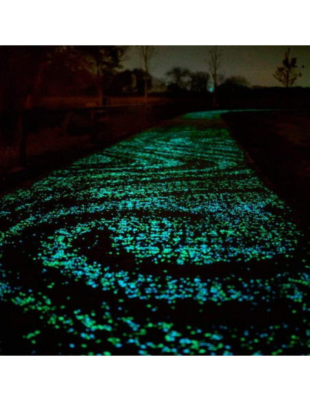 100 Piedras Luminiscentes Brillantes para Jardín y Acuario - Blanco