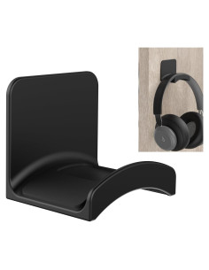 Soporte Adhesivo para Auriculares SOKUSIN - Gancho Universal Negro