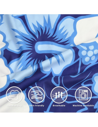 Poncho de Cambio de Surf Catalonia Microfibra Floral 89x150 cm