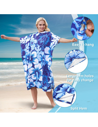 Poncho de Cambio de Surf Catalonia Microfibra Floral 89x150 cm