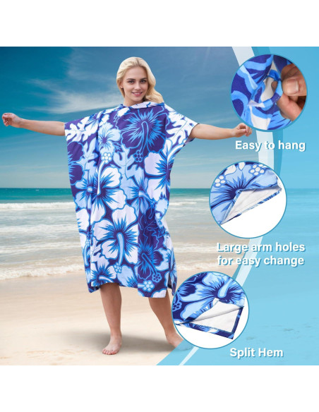 Poncho de Cambio de Surf Catalonia Microfibra Floral 89x150 cm