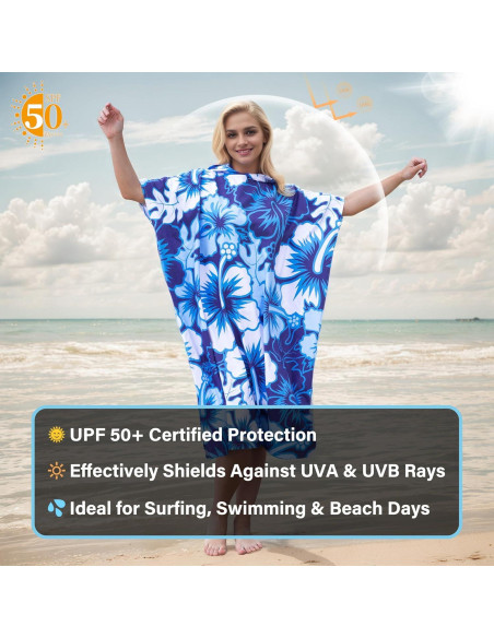 Poncho de Cambio de Surf Catalonia Microfibra Floral 89x150 cm