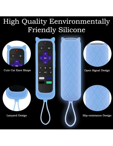 Funda de Control Remoto 2Pack Gavyqier para Roku TCL Hisense