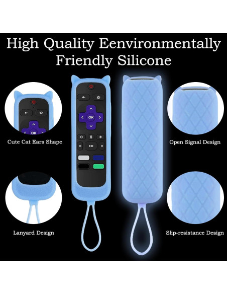 Funda de Control Remoto 2Pack Gavyqier para Roku TCL Hisense