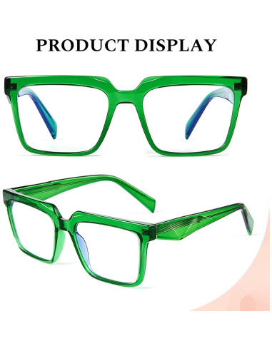 Gafas bloqueadoras luz azul R.F.YFQH TR90 unisex verde albahaca