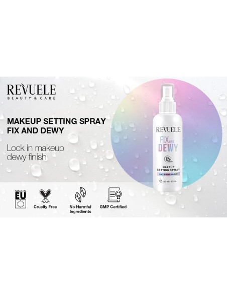 Spray Fijador de Maquillaje Revuele 150 ml - Acabado Mate/Dewy