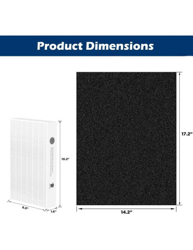 Filtros HEPA Goodsby HPA300 3x R + 4x Pre Carbono para Honeywell
