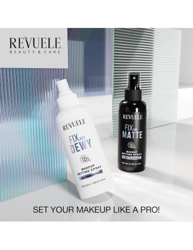 Spray Fijador de Maquillaje Revuele 150 ml - Acabado Mate/Dewy