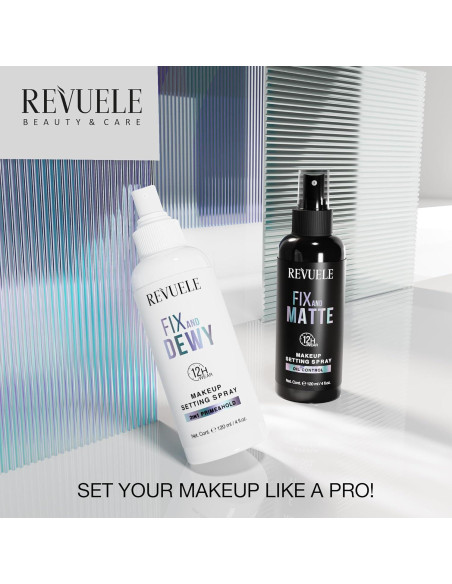 Spray Fijador de Maquillaje Revuele 150 ml - Acabado Mate/Dewy
