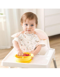 Baberos Impermeables GRSSDER 3-Pack Ajustables para Bebés 2