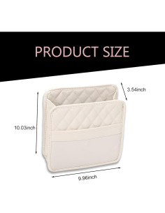 Organizador de Asiento de Coche Ferianl Beige Impermeable 2