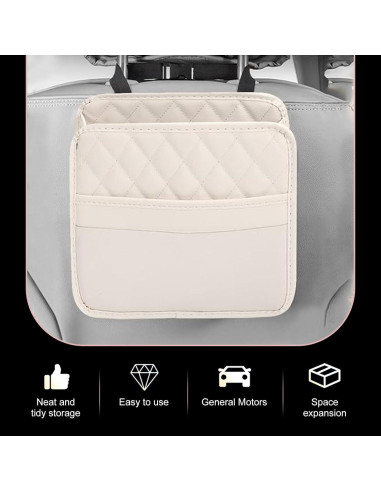Organizador de Asiento de Coche Ferianl Beige Impermeable