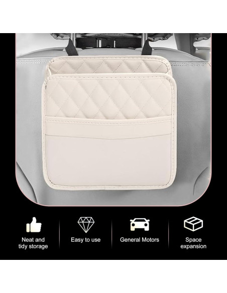 Organizador de Asiento de Coche Ferianl Beige Impermeable