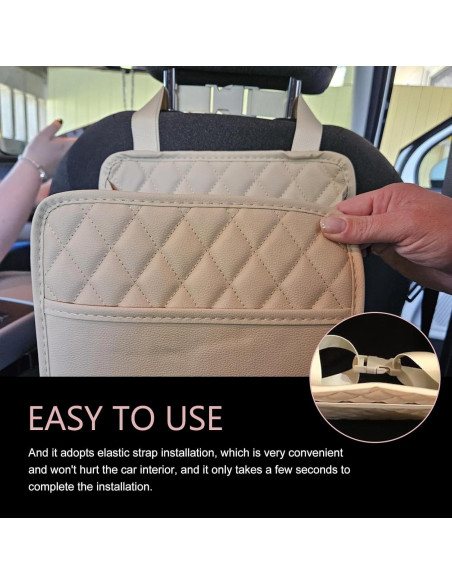 Organizador de Asiento de Coche Ferianl Beige Impermeable