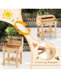 Cocina de Barro HONEY JOY para Niños con Parrilla y Accesorios 2