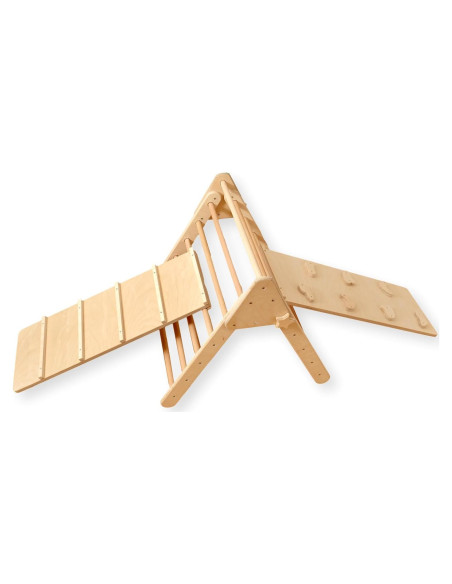 Triángulo de Escalada KIDODIDO de Madera Plegable 2 Rampas