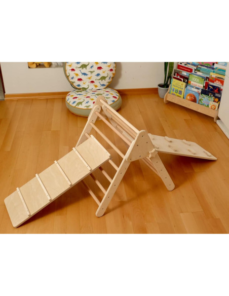 Triángulo de Escalada KIDODIDO de Madera Plegable 2 Rampas