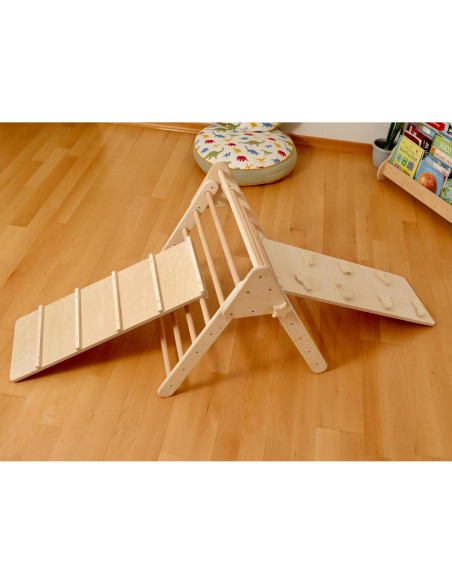 Triángulo de Escalada KIDODIDO de Madera Plegable 2 Rampas