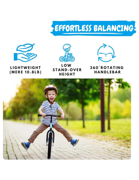 Bicicleta de Equilibrio Bicystar 16" Ajustable para Niños