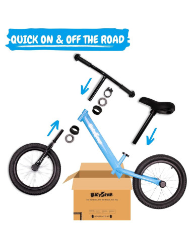 Bicicleta de Equilibrio Bicystar 16" Ajustable para Niños