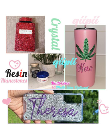 Cristales de Resina Rhinestones 12 Colores 5mm qiipii Manualidades