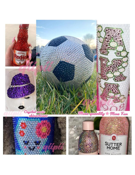 Cristales de Resina Rhinestones 12 Colores 5mm qiipii Manualidades