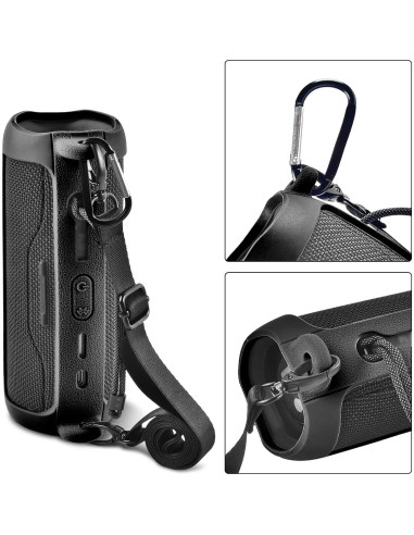 Funda de silicona para altavoz JBL Flip 6 - Negro, ligera y resistente