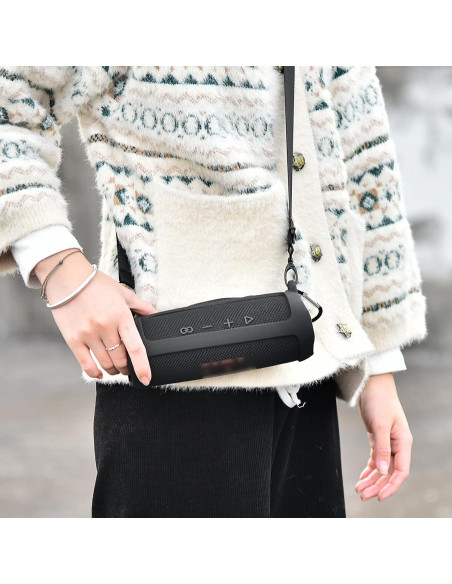 Funda de silicona para altavoz JBL Flip 6 - Negro, ligera y resistente