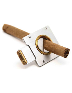 Cortador de Cigarros Guillotina Vintage Acero Inoxidable Dorado