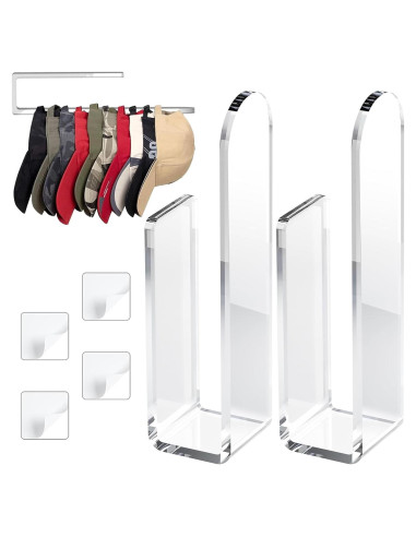 Soporte para Gorras de Béisbol Taimimy 2 Pcs Acrílico Transparente