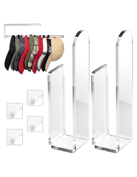 Soporte para Gorras de Béisbol Taimimy 2 Pcs Acrílico Transparente